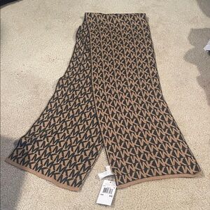Michael Kors Black and Tan Patterned Scarf